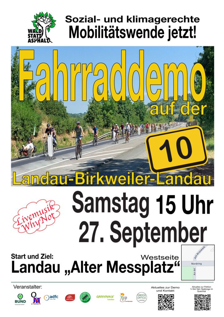 Plakat Fahrraddemo B10